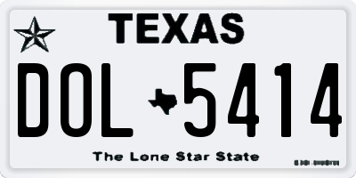 TX license plate DOL5414