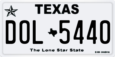 TX license plate DOL5440