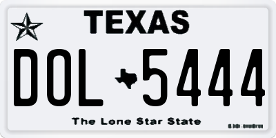 TX license plate DOL5444