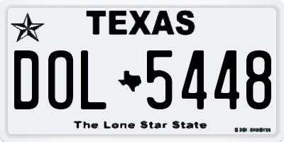 TX license plate DOL5448
