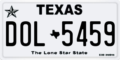 TX license plate DOL5459