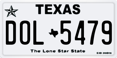 TX license plate DOL5479