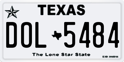 TX license plate DOL5484