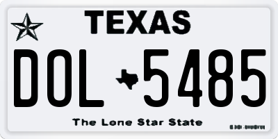 TX license plate DOL5485