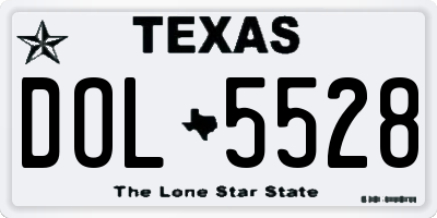 TX license plate DOL5528