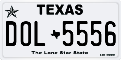 TX license plate DOL5556