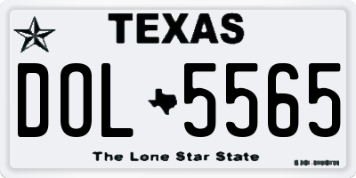 TX license plate DOL5565