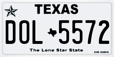TX license plate DOL5572