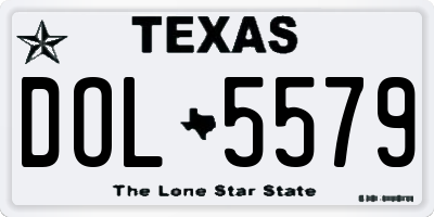 TX license plate DOL5579