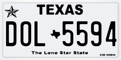 TX license plate DOL5594