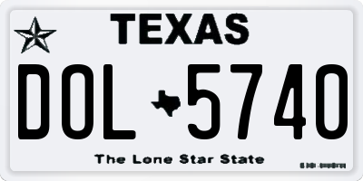 TX license plate DOL5740