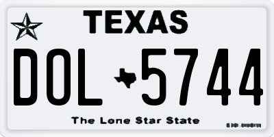 TX license plate DOL5744