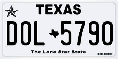 TX license plate DOL5790
