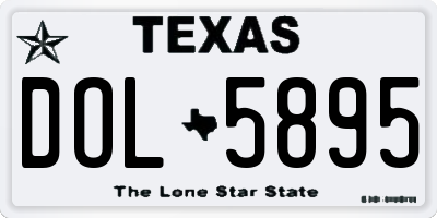 TX license plate DOL5895