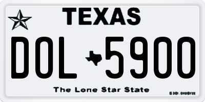 TX license plate DOL5900