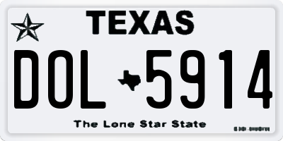 TX license plate DOL5914