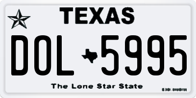 TX license plate DOL5995