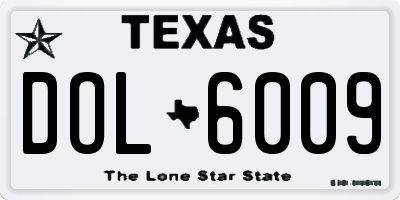 TX license plate DOL6009