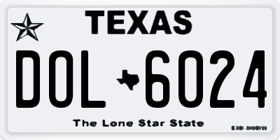 TX license plate DOL6024