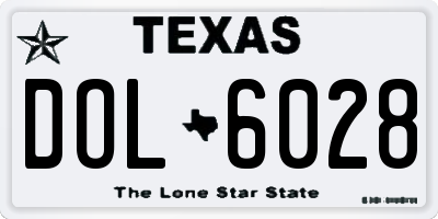 TX license plate DOL6028