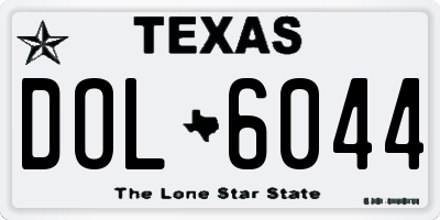 TX license plate DOL6044