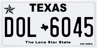 TX license plate DOL6045