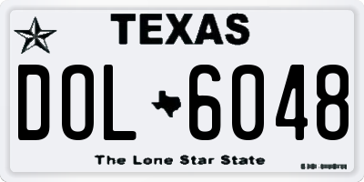 TX license plate DOL6048