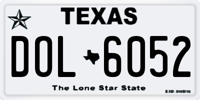 TX license plate DOL6052