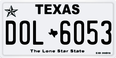 TX license plate DOL6053