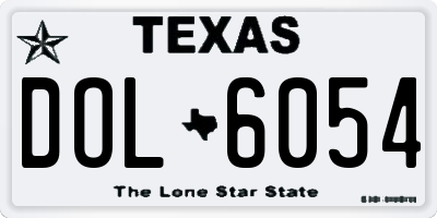 TX license plate DOL6054