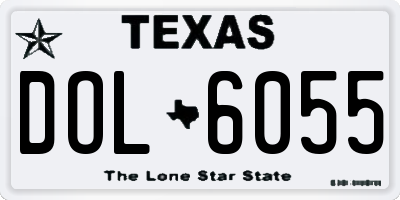 TX license plate DOL6055
