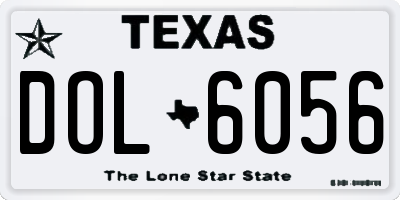 TX license plate DOL6056