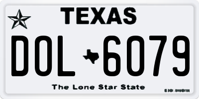 TX license plate DOL6079