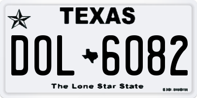 TX license plate DOL6082