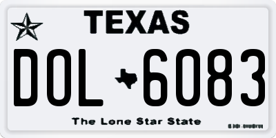 TX license plate DOL6083