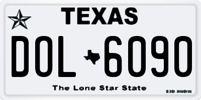 TX license plate DOL6090