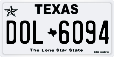 TX license plate DOL6094