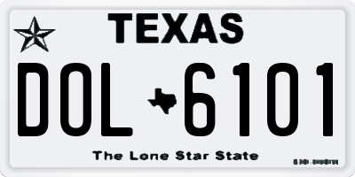 TX license plate DOL6101