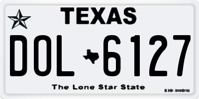 TX license plate DOL6127