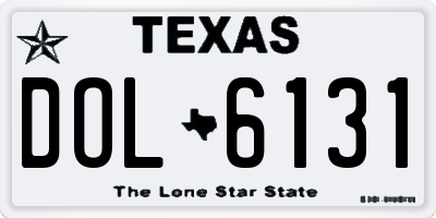 TX license plate DOL6131
