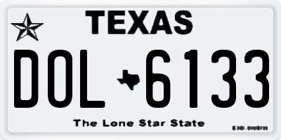 TX license plate DOL6133