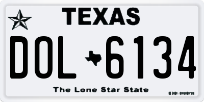 TX license plate DOL6134