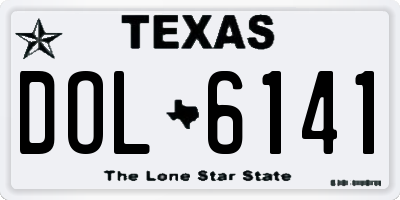 TX license plate DOL6141