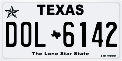 TX license plate DOL6142