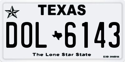 TX license plate DOL6143