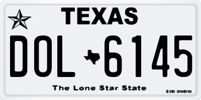 TX license plate DOL6145
