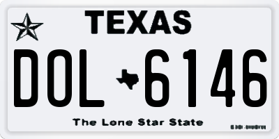 TX license plate DOL6146