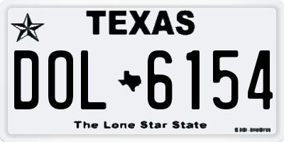 TX license plate DOL6154