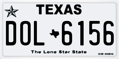 TX license plate DOL6156
