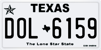 TX license plate DOL6159